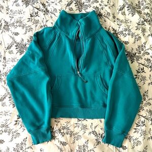 Lululemon Scuba oversized funnel neck half zip (electric turquoise) M/L